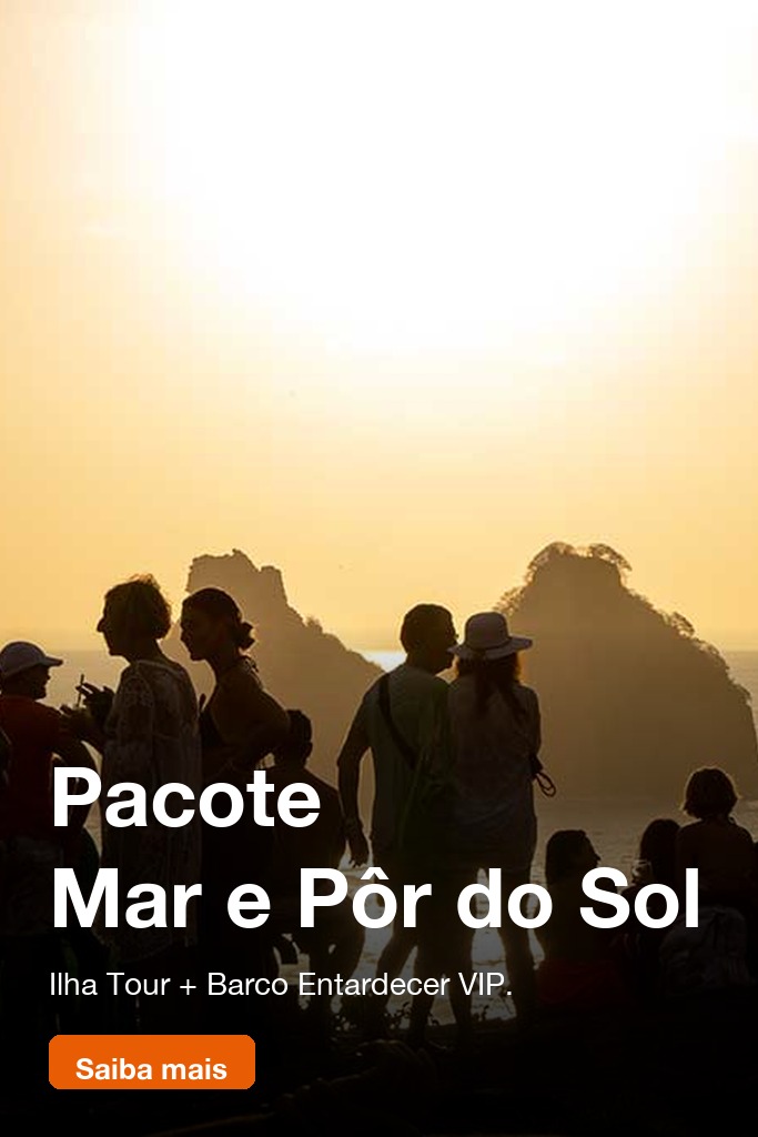 Combo Ilha Tour e Barco Entardecer VIP em Fernando de Noronha