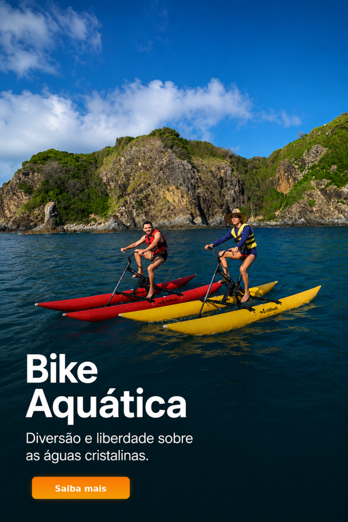 Passeio de bike aquática nas águas cristalinas de Fernando de Noronha